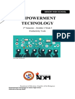 Empowerment Technology: 2 Semester - Module 2 Week 5 Productivity Tools