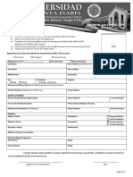 USI Admission Application Form