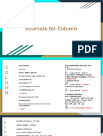 Estimate For Column