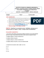 Evaluación Dignóstica 8° Grado. Marlene Medina - Mónica González