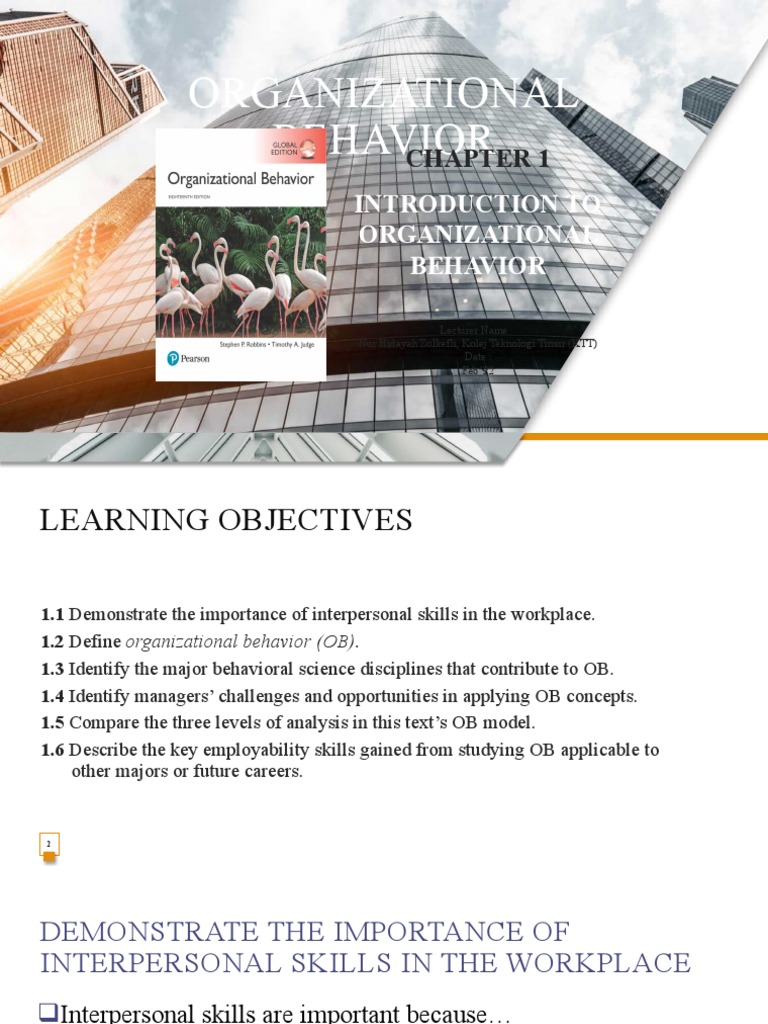 CH1 - Introduction To OB | PDF | Organizational Behavior | Employment