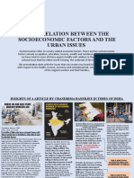 US. PPT Urban Issues - Socio-Economy