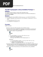 The SAP Cryptographic Library Installation Package