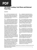 Job-Order Costing: Cost Flows and External Reporting: Questions