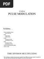 Pulse Modulation: UNIT-6