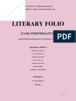 Literary Folio: (Task Performance)