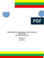 Política Pública de Envejecimiento y Vejez Municipio de Pijao Quindío