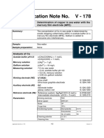 VA Application Note No. V - 178: Title: Determination of Copper in Sea Water With The Mercury Film Electrode (MFE)