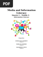 Media and Information Literacy: Quarter 1 - Module 3