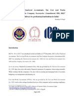 Amendment Bill CAs - CWAs