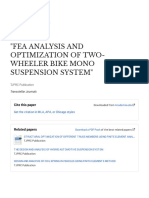Fea Analysis and Optimization of Two-Wheeler Bike Mono Suspension System