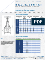 Válvula compuerta especificaciones dimensiones tornillos