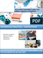 Marcha Sistematica (Laboratorio de Toxicologia) 2021 - FCQ UNA