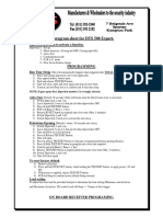 Quick Program Sheet For DTS 500 Expert.: Programming