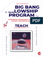 The Big Bang Fellowship Program: Teach