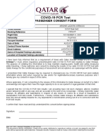 COVID-19 PCR Test: Passenger Consent Form