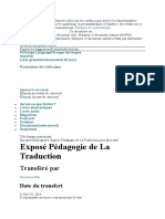 Exposé Pédagogie de La Traduction _ PDF