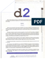 D2-Test, Plantilla de Corrección y Hoja de Respuestas