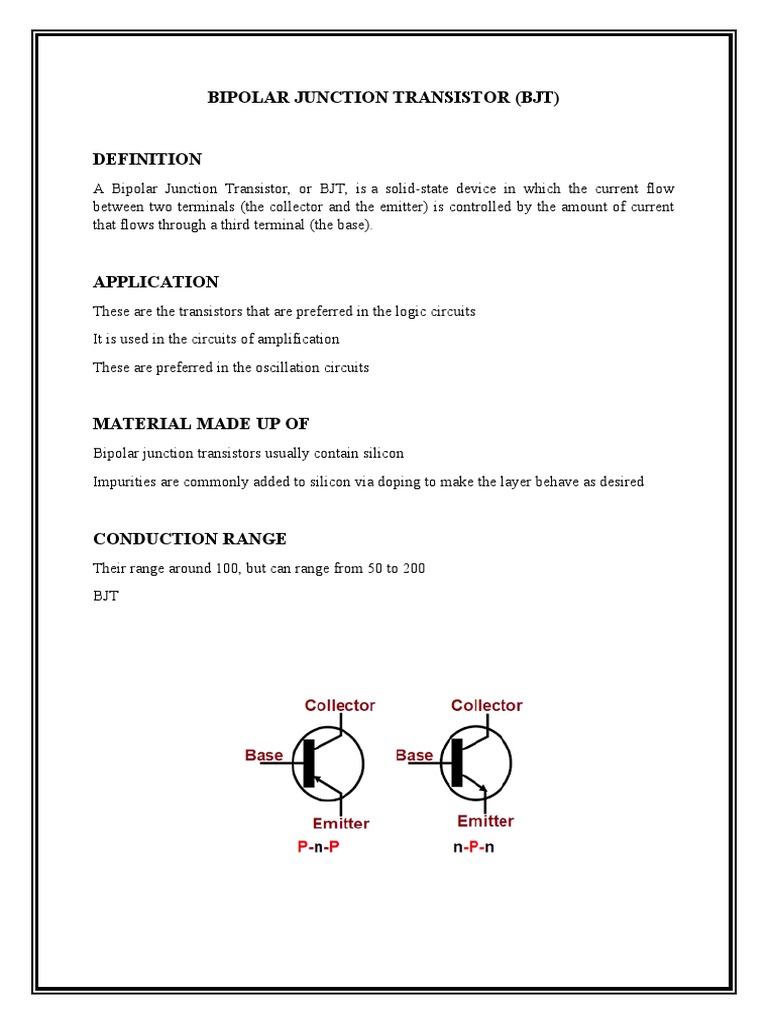 Bipolar Junction Transistor PDF