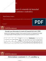 Método mínimos cuadrados estimar humedad suelo