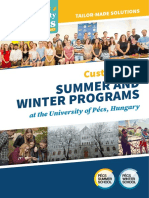 Customized Summer and Winter Programs at The University of Pécs, Hungary