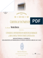 Certificat Participare Congres UMF Renata Bancos