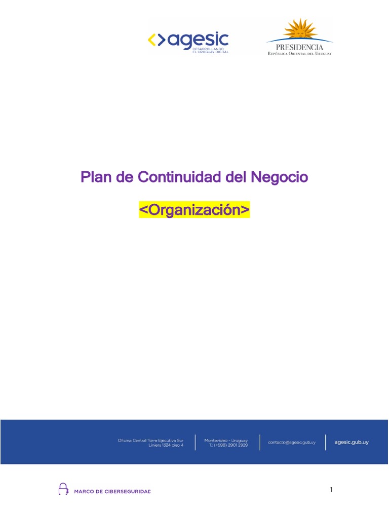 Guía de Plan de Continuidad del Negocio | PDF | Tecnología