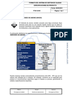 FTAC-32 Especificaciones de Hidróxido de Amonio (28%-30%) A