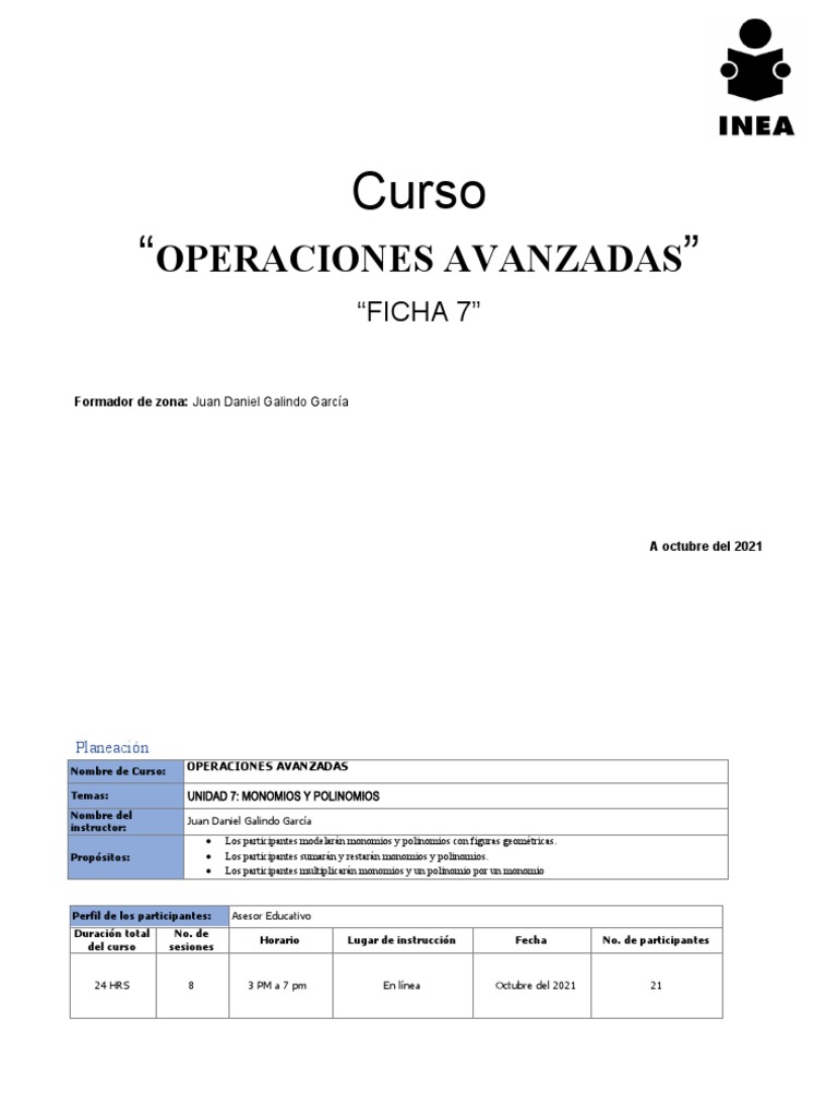Ficha 7 Moa | PDF | Ecuaciones | Multiplicación
