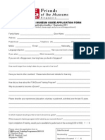 Volunteer Museum Guide Application Form