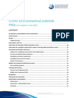 COVID-19 (Coronavirus) Outbreak Faqs: (Last Updated: 21 July 2020)