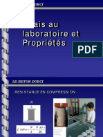 Beton-Durci - Essais Au Laboratoire Et Propriétés