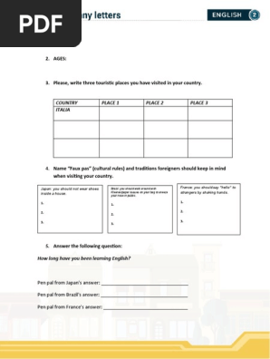 Pen Pal Application Form