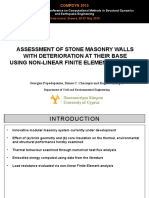 Assessment of Stone Masonry Walls With Deterioration at Their Base Using Non-Linear Finite Element Analyses