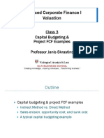 Advanced Corporate Finance I Valuation: Class 3 Capital Budgeting & Project FCF Examples Professor Janis Skrastins