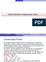 Cálculo Numérico: Condensação Pivotal e Cálculo da Matriz Inversa