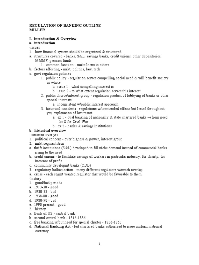 Banking Regulation Overview and History | PDF | Deposit Account | Banks