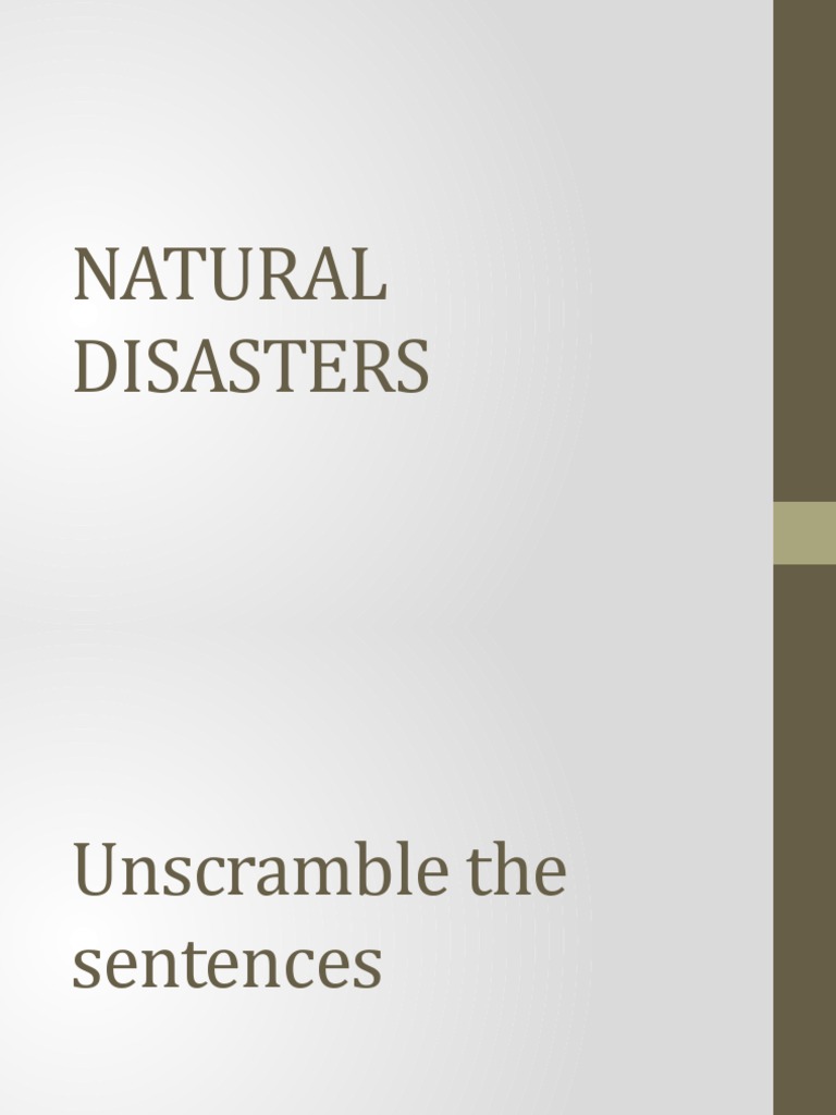Natural Disaster Sentence Exercises | PDF