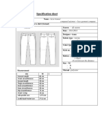 Specification Sheet: Company/customer - Lexo Garment Company
