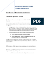 Aplicación e Interpretación de Las Normas Fiancieras