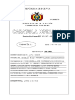 Caratula Notarial Poder General