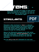 ITEMS Part 2 - Stimulants and Utility Items