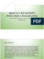 RLE Activity Personality Disorder