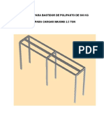 MEMORIA PARA BASTIDOR DE POLIPASTO DE 500 KG PARA CARGAR MAXIMO 2.5 TON