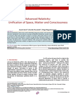 Advanced Relativity: Unification of Space, Matter and Consciousness