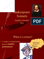 Shakespeare Sonnets: English Literature Pili
