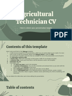 Agricultural Technician CV by Slidesgo