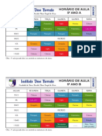 5º ANO - Horário - 2021