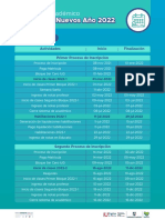 Calendario Academico 2022