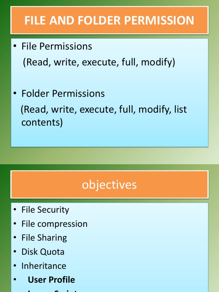 File And Folder Permission Recursively – WDXO